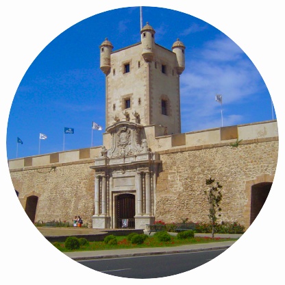 Torre y muralla entrada ciudad de Cádiz